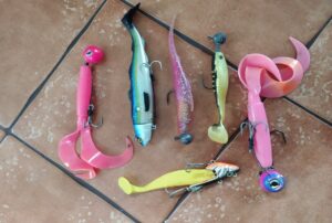 Przynęty gumowe na dorsze, czarniaki i halibuty